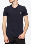 Dolce & Gabbana Crown And Laurel Patch Crewneck T-shirt In Navy