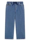 Dolce & Gabbana Dolce &amp; Gabbana Kids - Logo-embroidered Elastic-waist Jeans In Blue
