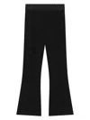 Dolce & Gabbana Logo-embroidered Flared Pants In Black
