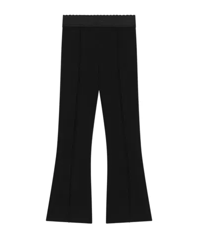 DOLCE & GABBANA DOLCE  GABBANA KIDS LOGO-EMBROIDERED PLEATED FLARED PANTS