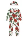 Dolce & Gabbana Logo-embroidered Floral-print Babygrow Set In White