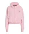 Dolce & Gabbana Logo-embroidered Hoodie In Pink