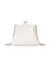 Dolce & Gabbana Logo-embroidered Mesh Crossbody Bag In White