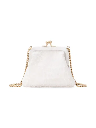 Dolce & Gabbana Kids' Logo-embroidered Mesh Crossbody Bag In White