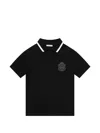 Dolce & Gabbana Boys Logo Polo Shirt In Black