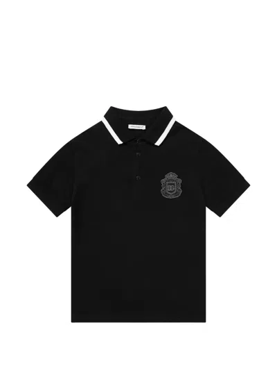 DOLCE & GABBANA LOGO-EMBROIDERED POLO SHIRT