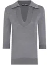 Dolce & Gabbana Logo Embroidered Polo Shirt In Grau