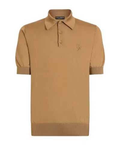 DOLCE & GABBANA LOGO-EMBROIDERED POLO SHIRT