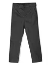 Dolce & Gabbana Logo-embroidered Pressed-crease Tapered Trousers In Grey