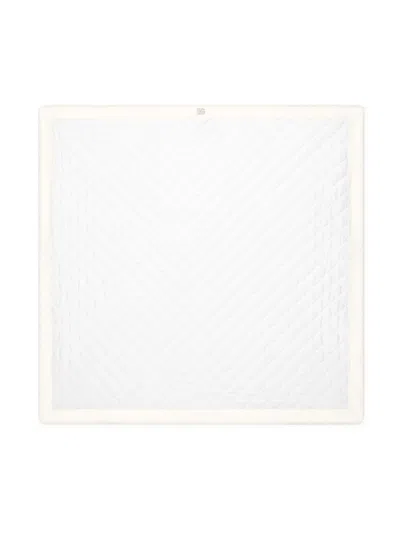 Dolce & Gabbana Logo-embroidered Quilted Jacquard Blanket In Neutrals
