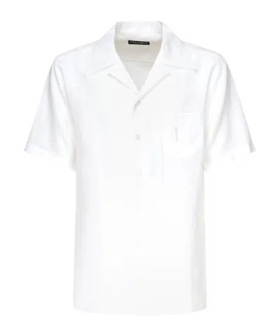 Dolce & Gabbana Logo-embroidered Shirt In White