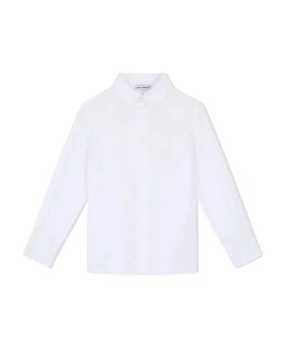 Dolce & Gabbana Logo-embroidered Shirt In White