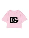 Dolce & Gabbana Logo-embroidered Short-sleeve T-shirt In Pink