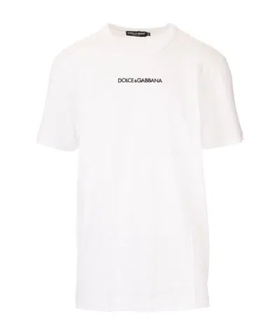 DOLCE & GABBANA LOGO EMBROIDERED SHORT-SLEEVE T-SHIRT