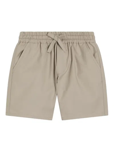 Dolce & Gabbana Babies' Logo-embroidered Shorts In Neutrals