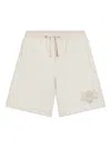 Dolce & Gabbana Logo-embroidered Shorts In Neutrals