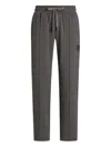 Dolce & Gabbana Logo-embroidered Side-stripe Track Pants In Gray