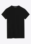 Dolce & Gabbana Dolce&gabbana Black T Shirt With Logo Embroidery