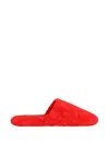 Dolce & Gabbana Terry Cotton Dg Slippers In Red