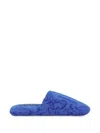 Dolce & Gabbana Logo-embroidered Slippers In Blue