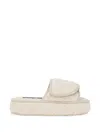 Dolce & Gabbana Logo-embroidered Slippers In Neutrals