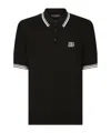 Dolce & Gabbana Logo-embroidered Polo T-shirt In Black