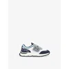 Dolce & Gabbana Logo-embroidered Suede And Mesh Low-top Trainers In White/oth