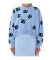 Dolce & Gabbana Woman Sweater Sky Blue Size 4 Virgin Wool In Blue