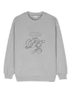 Dolce & Gabbana Logo-embroidered Sweatshirt In Grey