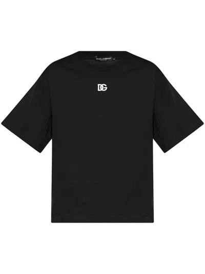 DOLCE & GABBANA LOGO-EMBROIDERED T-SHIRT