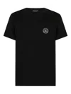 Dolce & Gabbana Short-sleeved T-shirt With Dg Embroidery In Black