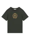 Dolce & Gabbana Logo-embroidered T-shirt In Green