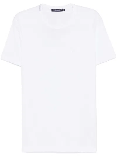 DOLCE & GABBANA LOGO-EMBROIDERED T-SHIRT