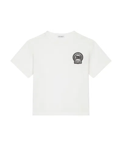 DOLCE & GABBANA DOLCE  GABBANA KIDS DG LOGO JERSEY T-SHIRT