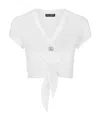 Dolce & Gabbana Jersey T-shirt With Dg Logo And Knot Detail In White