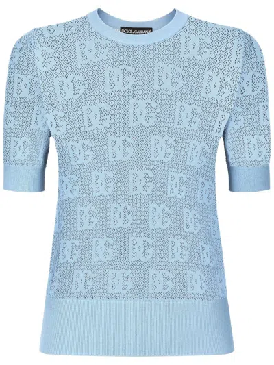 DOLCE & GABBANA LOGO EMBROIDERED TOP