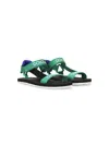 Dolce & Gabbana Logo-embroidered Touch-strap Sandals In Green