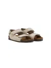 Dolce & Gabbana Logo-embroidered Touch-strap Sandals In Neutrals