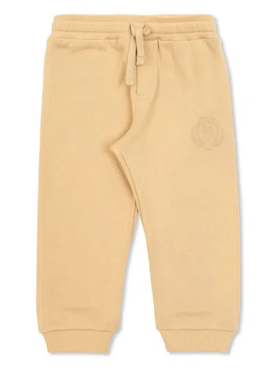 Dolce & Gabbana Babies' Logo-embroidered Track Pants In Neutral