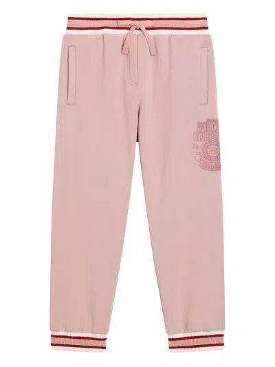 Dolce & Gabbana Kids' Logo-embroidered Track Pants In Pink