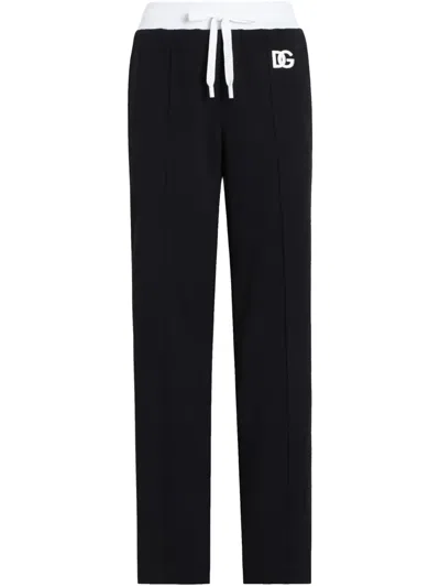DOLCE & GABBANA LOGO-EMBROIDERED TRACK PANTS