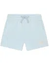 Dolce & Gabbana Logo-embroidered Cotton Shorts In Blue