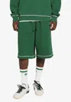 Dolce & Gabbana Jogging Shorts With Embroidered Logo In Green