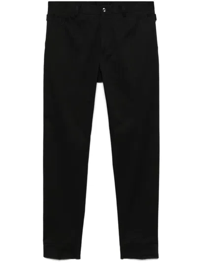 Dolce & Gabbana Logo-embroidered Trousers In Black