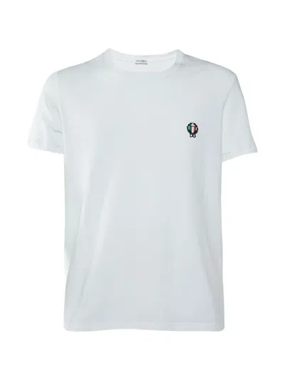 Pre-owned Dolce & Gabbana Logo Embroidered T-shirt In White