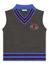 Dolce & Gabbana Wool Pullover With Dg Logo In Grey