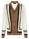 Dolce & Gabbana Logo Embroidery Cardigan Sweaters And Cardigans In Multicolor