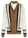 Dolce & Gabbana Logo Embroidery Cardigan Sweaters And Cardigans In Multicolor