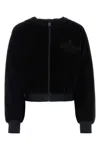 Dolce & Gabbana Logo Embroidery Chenille Hoodie In Black