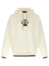Dolce & Gabbana Logo Embroidery Hoodie Sweatshirt White In Neutral